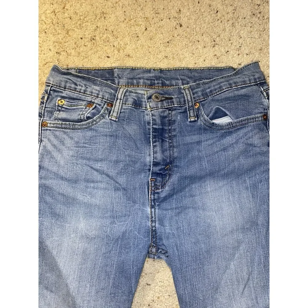 Levi's 510 Mens 30 x 32 Light Wash Blue Stretch Denim Skinny Jeans Slim Fit